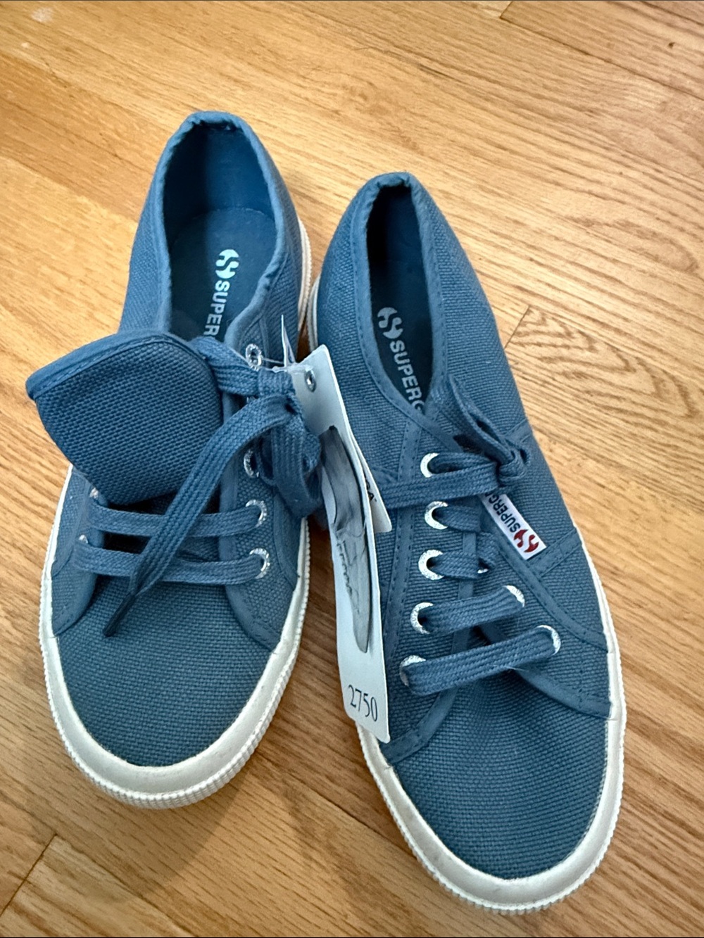 Superga Men's Denim Blue Canvas Low-Top Sneakers